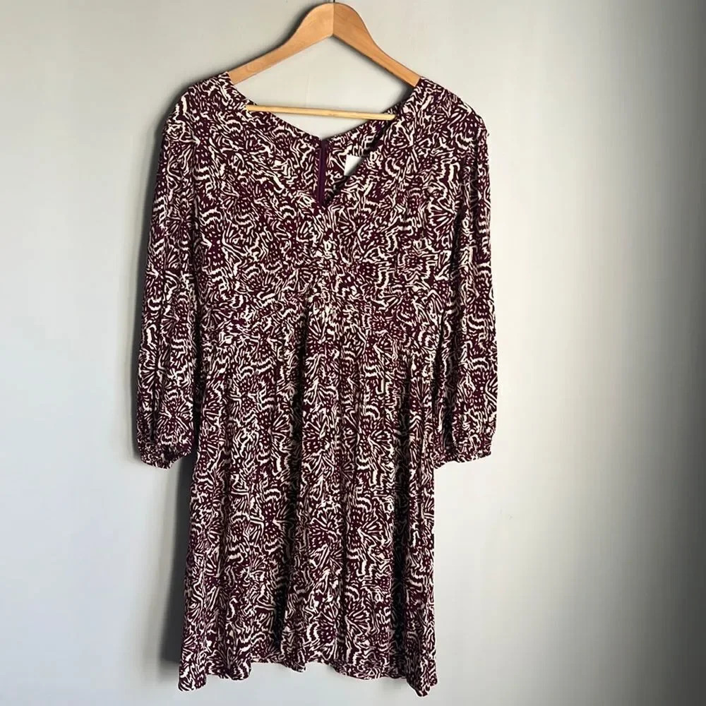 Ba&Sh Lia Printed Mini Dress in raisin - Picture 2 of 15